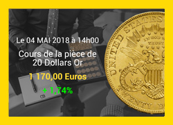 Cours de l'Or du 04/05/2018