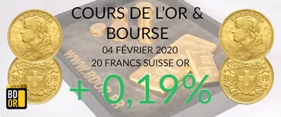 Cours de l'Or du 04 Février 2020