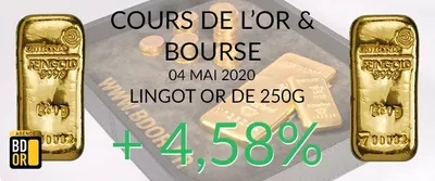 Cours de l'Or du 04 Mai 2020