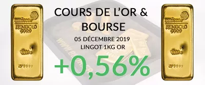 Cours de l'Or du 05 Décembre 2019