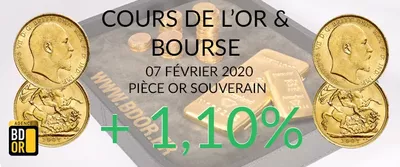 Cours de l'Or du 07 Février 2020