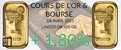 Cours de l'Or du 08 Avril 2021