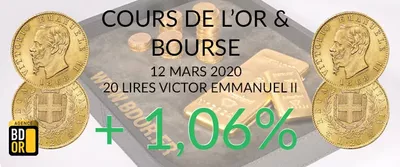 Cours de l'Or du 12 Mars 2020