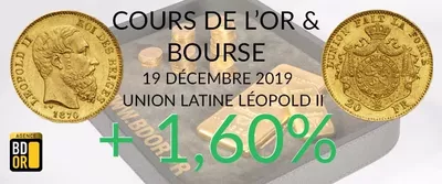 Cours de l'Or du 19 Décembre 2019