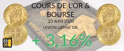 Cours de l'Or du 23 Juin 2020