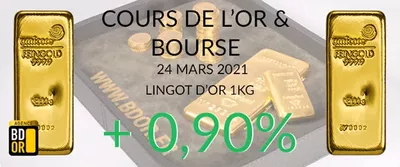 Cours de l'Or du 24 Mars 2021
