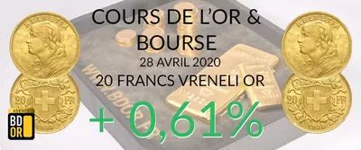 Cours de l'Or du 28 Avril 2020
