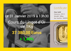 Cours de l'Or du 31/01/19