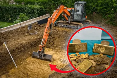 Creuser sa piscine et tomber sur des lingots et pièces d’or  : l