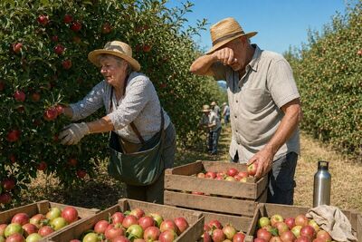 « On ne va pas se le cacher, c'est l'argent » : à 69 ans, ce couple de retraités récolte des pommes sous 37 °C pour boucler ses fins de mois