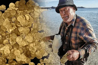 Un pêcheur à la recherche de vers découvre un trésor de 20 000 pièces d'argent.