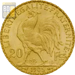 20 Francs Or Coq Marianne Revers