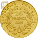 20 Francs Or Louis Napoléon Bonaparte Revers