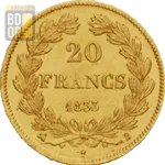 20 Francs Or Louis Philippe Ier Lauré Revers