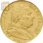 20 Francs Or Louis XVIII Buste habillé