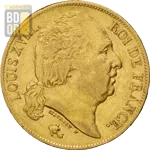 20 Francs Or Louis XVIII Buste Nu