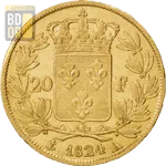 20 Francs Or Louis XVIII Buste Nu Revers