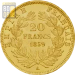 20 Francs Or Napoléon III Tête Nue reers
