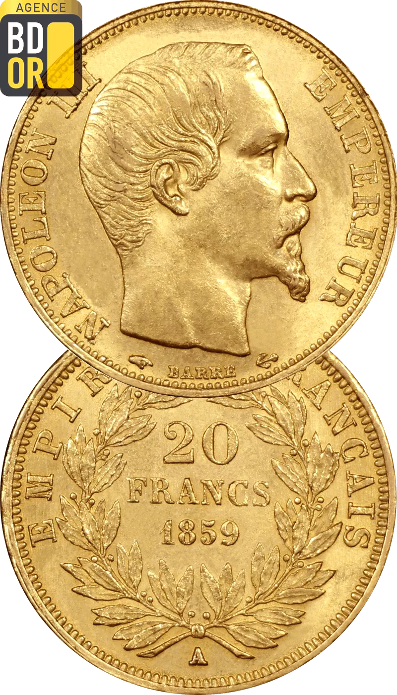 20 Francs or Napoleon Tete Nue