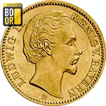 20 Mark Ludwig II Bavière Avers