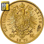 20 Mark Ludwig II Bavière Revers