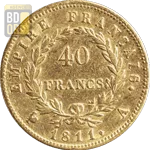 40 Francs Or Napoléon Ier Empire Revers