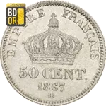 50 Centimes Napoleon 1867