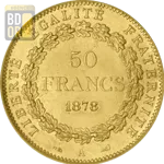 50 Francs Or Génie Revers