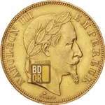 50 Francs Or Napoléon III Lauré