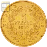 5 Francs Napoléon III Petit Module Revers