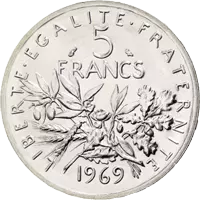 5 Francs Semeuse Argent 