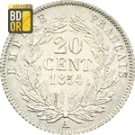 Piece 20 Centimes 1854