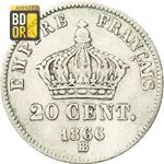 Piece 20 Centimes 1866
