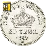 Piece 20 Centimes 1867