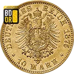 10 Mark Or Ludwig III 1875