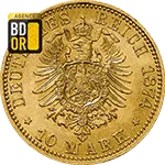 10 Mark Or Wilhelm 1er 1874