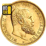 10 Mark Or Wilhelm II Wurtemberg