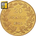 20 Francs Or Union Latine Leopold 1er 1865