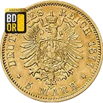 5 mark or Ludwig IV 1877
