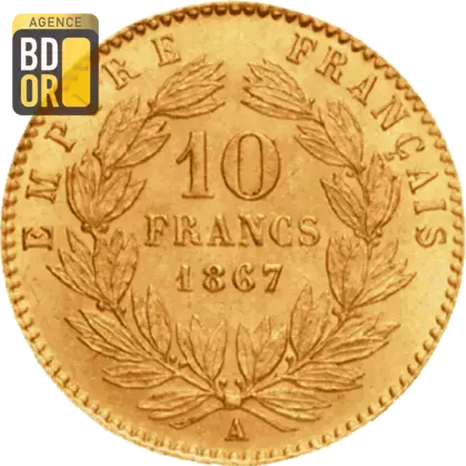 10 Frs Or Napoléon III Lauré