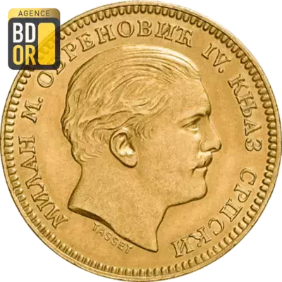 20 Dinars Or Milan IV 1879