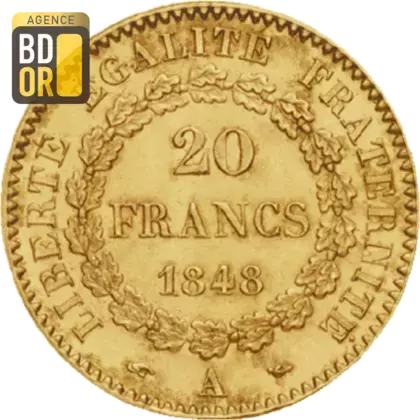 20 Frs Génie 1848 - 1849