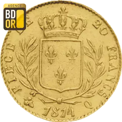 20 Frs Louis XVIII Buste Habillé 