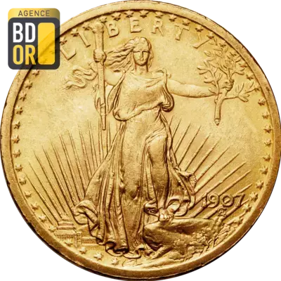 20$ Or St-Gaudens 1907 & 1908