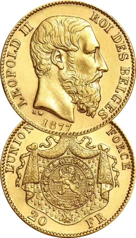 Pièce d'or 20 Francs Leopold II