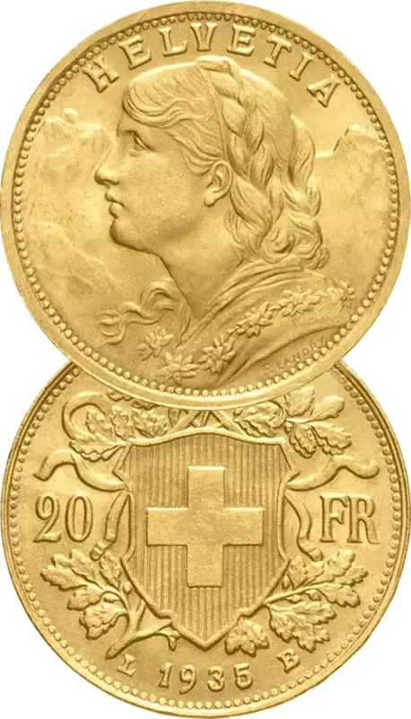Pièce d’or 20 Francs Suisse Vreneli