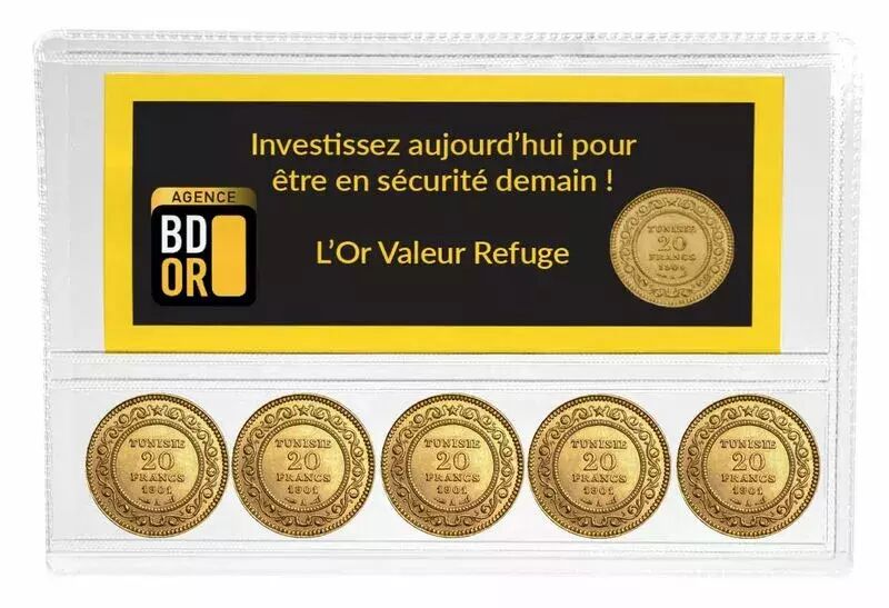 Pièce d'or 20 Francs Tunisie