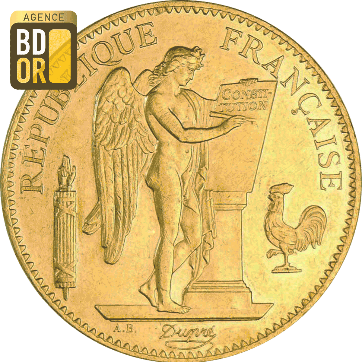 Combien Vaut Une Pièce De 100 Francs Pièce 100 Francs Or Génie 1878 à 1914 - Numismatique - Agence BDOR