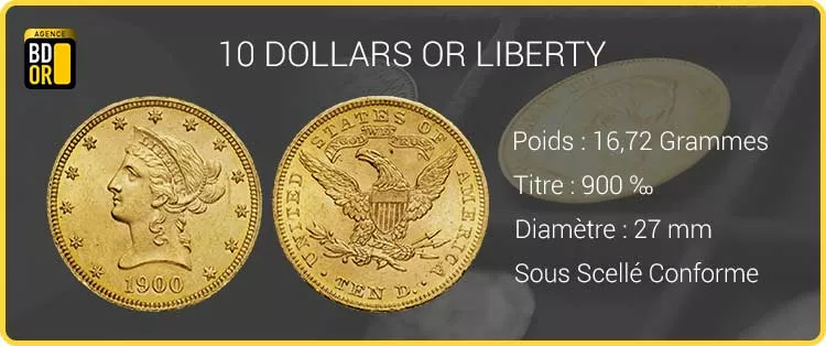 Pièce d'or de 10 Dollars 10 Dollars Or - Gold Eagle