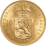 10 Florins Or Wilhelmina Couronnée 1898
